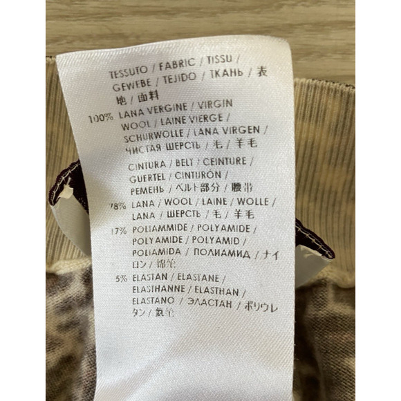 Stella McCartney Leopard Animal Print 100% Wool Pants 36 Designer Luxury Cozy - Picture 6 of 11